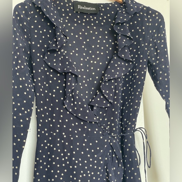 Realisation Par Alexandra Navy Star mini dress, size XS - Picture 6 of 7